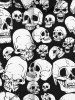 Chemise Gothique Imprimé Crâne à Boutons pour Homme - Noir XL
