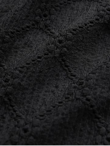 Plus Size Lace Up Grommets Buckle Ruffles Hollow Out Embossed Zip Up Tank Top