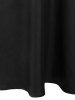 Robe de Nuit Ligne A Fleurie Croisée Panneau en Dentelle Transparente Grande Taille - Noir 4X | US 26-28