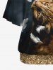 Plus Size Glitter Sparkling Sequins Racerback Tank Top and Cat Feather Print Ombre Batwing Sleeves T-shirt Set -  