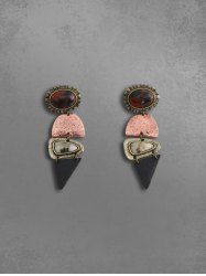 Geometry Shaped Retro Drop Earrings -  