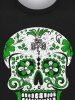 Gothic Vintage Flower Skull Print Short Sleeves T-shirt For Men -  
