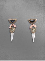 Geometry Stones Retro Drop Earrings -  
