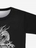 T-shirt Imprimé Nuage du Dragon à Manches Courtes pour Homme - Noir 8XL