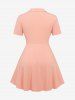 Plus Size Flower Print Ruffles Ruched V Buckle Ribbed Textured Tulip Hem Asymmetrical 2 In 1 Blouse -  