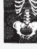 T-shirt Imprimé Constellation Squelette à Manches Courtes pour Homme - Noir 5XL