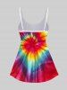 Haut de Tankini Teinté Imprimé en Spirale - Multi-A 5X