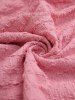Haut Texturé Feuilles Debout Fleur Imprimé avec Quatre Poches en U - Rose clair 4X | US 26-28