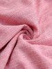 Haut Fleur Feuille Imprimée Tordu en Maille à Paillettes de Grande Taille à Volants - Rose clair 1X | US 14-16