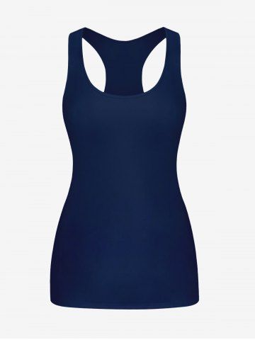 Plus Size Skew Neck Sheer Lace Blouse and Racerback Tank Top