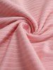 Haut Côtelé Texturé Fleur Imprimée à Ourlet en Dentelle de Grande Taille à Volants - orange clair 4X | US 26-28