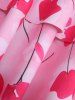 Plus Size Flower Print Surplice Crisscross Strapy Tie Layered One Piece Swimsuit -  