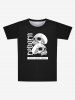 Gothic Crew Neck Skulls Letters Print Short Sleeves T-shirt For Men -  