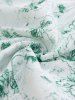Plus Size Flutter Sleeves Pointelle Flower Embroidered Crisscross Strappy Ruffles Ruched Textured 2 in 1 Top -  