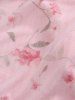 Plus Size Rose Flower Print Mesh Tulip Hem Buckle Ruffles Ruched Surplie Ribbed Textured 2 In 1 Top -  