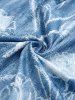 Plus Size Cold Shoulder Ripped Braided Floral Printed Heart Buckle Grommet Ombre Asymmetric Handkerchief Top -  