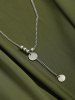 Solid Color V Neck Short Sleeve Tee And Chain High Low Tank Top Suit -  