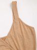 Tie Dye Colorblock O Ring Surplice Neck Zipper Side Belt Dress -  