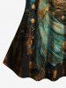 Plus Size Angel Wings Floral Lace Print Sleeveless Tank Top -  