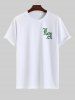 T-shirt Imprimé Lettre Géométrique Trou Angeles Style Ethnique pour Homme - Blanc XL