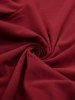 Plus Size Side Lace Up Braided Flounce Hem Pockets Solid Bootcut Pants -  