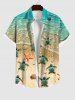 Vacation Style Sea Creatures Beach Starfish Turtle Shell Print Plus Size Hawaii Beach Outfit for Couples -  