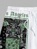 Men's Letters Paisley Floral Geometric Plaid Print Drawstring Shorts -  