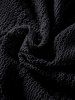 Chemise en Tricot Ajourée en Couleur Unie Manches Courtes à Col en Camp pour Homme - Noir L