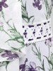 Ensemble de Haut Kimono à Bretelle Panneau en Dentelle de Grande Taille et de Kimono Drapé Fleuri en Mousseline - Violet clair M | US 10