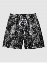 Hawaii Men's Paisley Cashew Flowers Print Drawstring Shorts -  