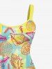 Shell Conch Starfish Colorblock Print Plus Size Matching Hawaii Beach Outfit for Couples -  