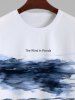 Men's Ink Painting Graffiti Letters Print Short Sleeves T-shirt -  