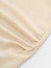 Plus Size Surplice Crisscross Solid Color Ribbed Textured Maternity Top -  
