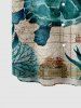 Hawaii Plus Size Starfish Turtle Sea Creaturesweed Floral Print Buttons Pocket Shirt For Men -  