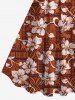 Hawaii Plus Size Vintage Floral Patternblock Graphic Print Backless A Line Tank Dress -  