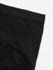 Plus Size Ribbed Textured Patchwork Solid Color Maternity Leggings -  