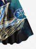 Robe Débardeur Hawaïen à Imprimé Méduse Sous la Mer Grande-Taille - Noir XS