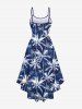 Hawaii Plus Size Coconut Tree Print High Low Cami Dress -  