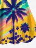 Hawaii Vacation Coconut Tree Sun Cloud Print Boyshort Tankini Swimsuit -  