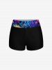 Hawaii Underwater World Plant Jellyfish Glitter 3D Print Boyshort Tankini Swimsuit -  