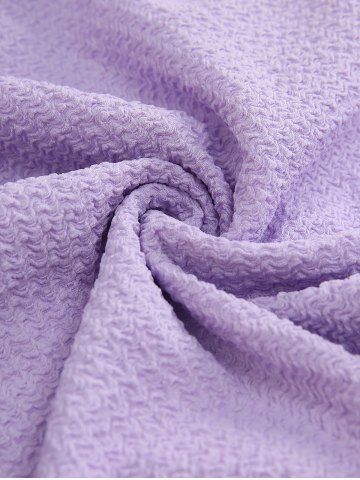 Plus Size Heart Buckle Cinched Laser Cut Hollow Out Crisscross Strappy Flounce Hem Crinkle Textured Asymmetric Patchwork A Line Dress