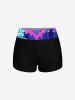 Hawaii Fashion Dophin Heart Sea Creatures Wave Print Boyleg Tankini Swimsuit (Adjustable Shoulder Strap) -  