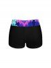 Hawaii Fashion Dophin Heart Sea Creatures Wave Print Boyleg Tankini Swimsuit (Adjustable Shoulder Strap) -  