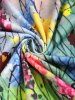 T-shirt Motif Coloré à Manches Courtes à Col V - Multi-A XXL | NOUS 14