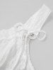 Gothic Grommet Lace-up Textured Lace Trim Ruffles Textured Corset -  