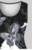 Plus Size 3D Lace Skull Butterfly Rose Flower Print Tank Top -  
