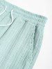 Short Décontracté en Couleur Unie à Cordon avec Poches en Velours Côtelé pour Homme - Vert clair XXL