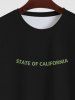 Men's State Of California Letters Print T-shirt -  