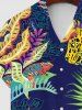Plus Size Seaweed Waterweed Chameleon Leopard Underwater World Print Button Hawaii Sea Creatures Shirt For Men -  