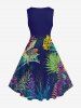 Plus Size Vintage Seaweed Waterweed Chameleon Leopard Underwater World Printed Hawaii Sea Creatures 1950s Dress -  